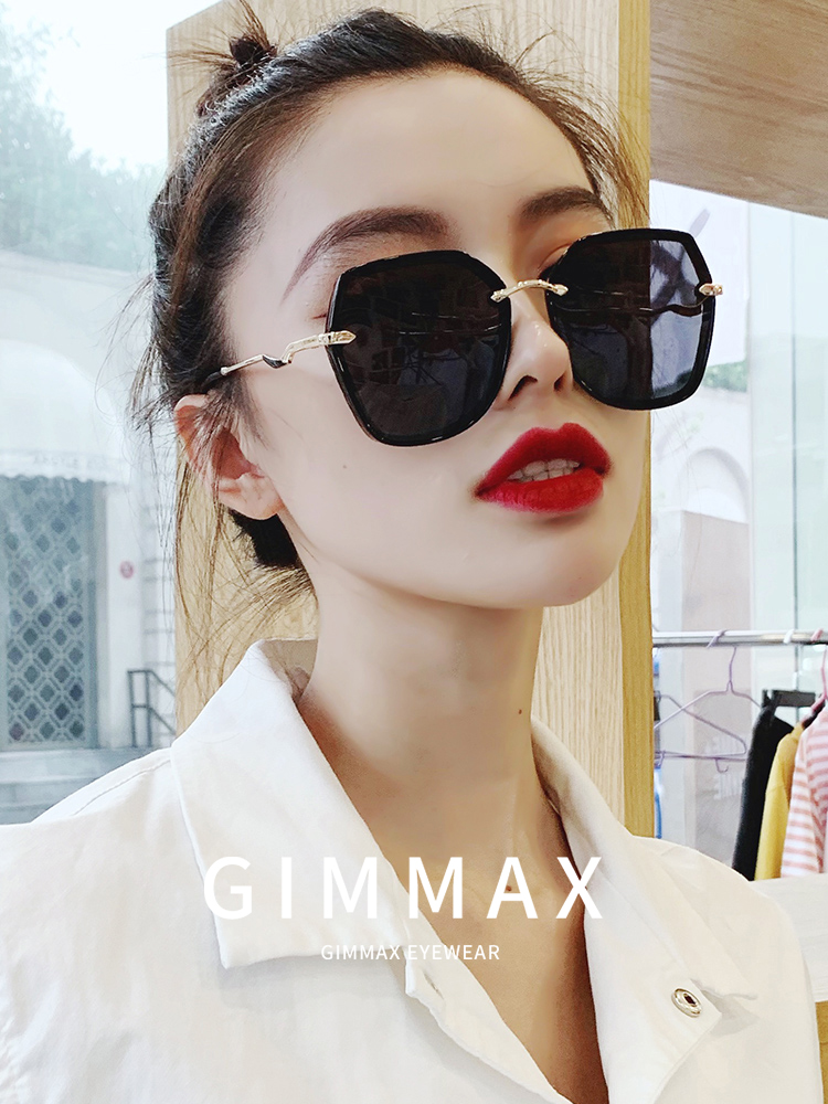 2021 new sunglasses women polarized sunglasses tide round face big frame fashion anti-UV driving sunglasses