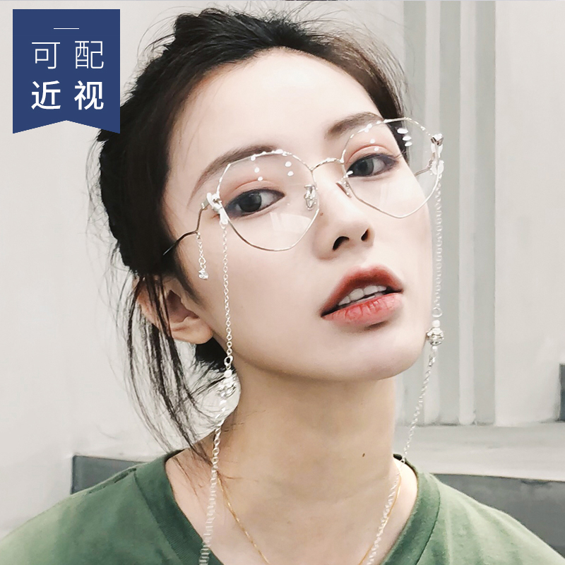 Radiation-proof anti-blue light myopia glasses women have a degree Korean version of the makeup computer eye protection flat mirror tide net red with the same