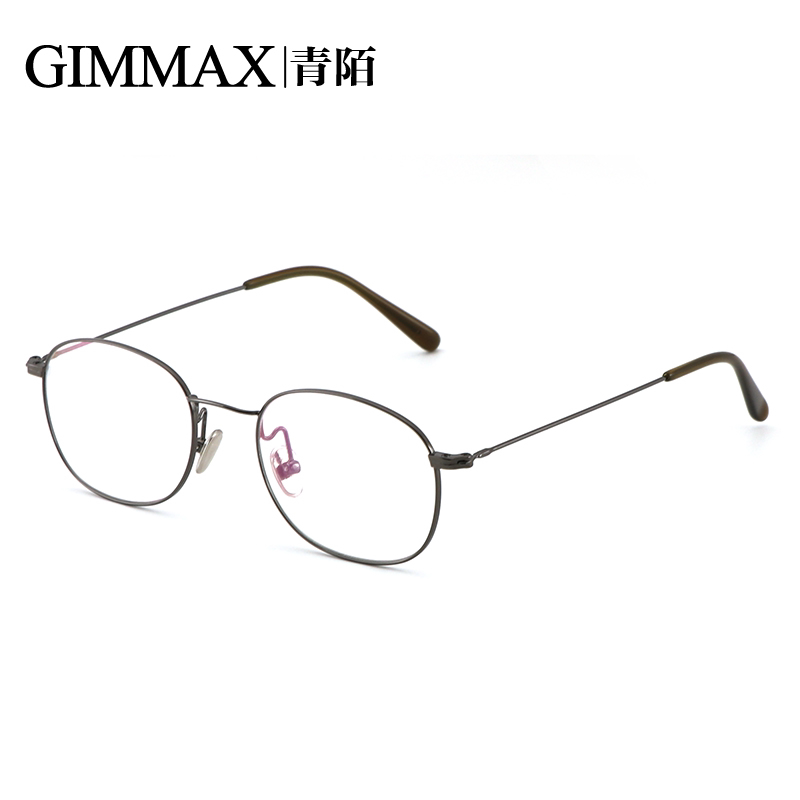 Green strangeness oval small frame glasses ultralight Korean version Men's myopia frames radiation blue light flat mirror computer mirror