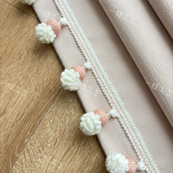 New Curtain Lace Accessories Decorative Parts Small Ornaments High-Density Tassels Pom-Poms Edge Trim Home DIY Fringes