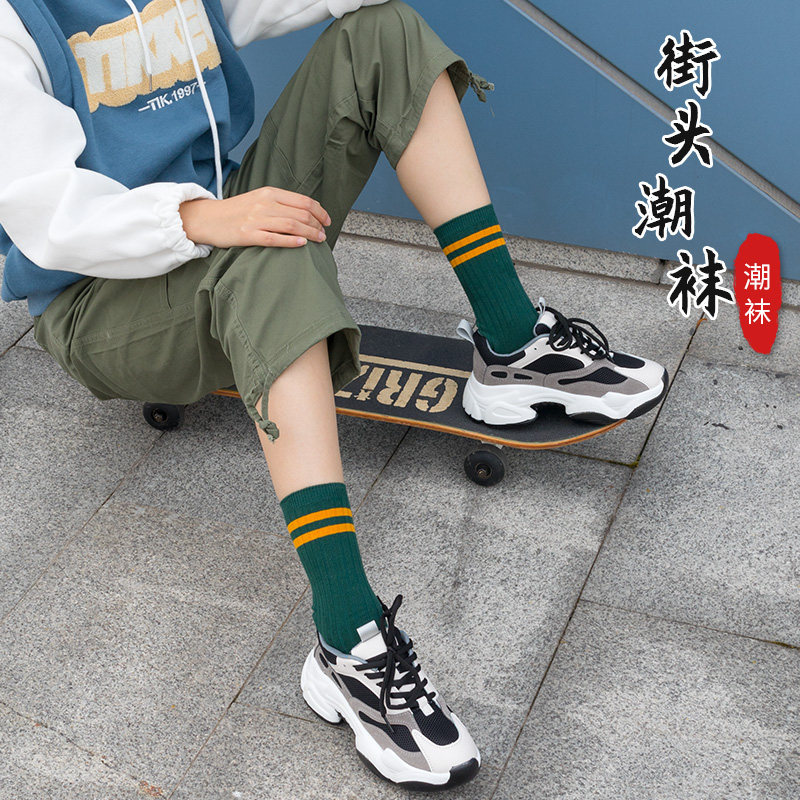 Tide Speed Socks Bubble Socks Sox Women's autumn Winter Korea Japanese Department Pure cotton Supper socks Sox Korean version Trend All Cotton Autumn Autumn Tide