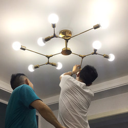 Creative Nordic Magic Bean Molecular Chandelier, Personalized Living Room Lamp, Post-Modern Minimalist Bedroom Dining Room Lamp, Room Trendy Lamp
