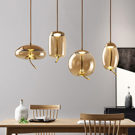 Nordic Light Luxury Designer Dining Table Lamp, Vintage Bar Counter, Window Sill Glass Pendant Light ins Internet Celebrity