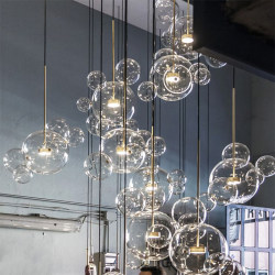 Nordic Bubble Restaurant Chandelier, Creative and Unique Clothing Store, Bar Island, Window Decoration, Hollow Duplex Staircase
