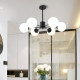 Nordic Living Room Chandelier, Simple, Modern and Elegant, Creative Dining Room and Bedroom Lamp, Personalized Home-Use Internet-Famous Magic Bean Molecular Lamp