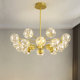 Light Luxury Living Room Chandelier, Post-Modern Minimalist Romantic Master Bedroom Dining Room Creative Nordic Internet Celebrity Starry Sky Magic Bean Lamp