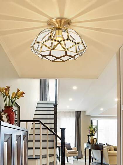 Light Luxury Nordic Led Ceiling Light for Hallway, Foyer Light, Modern Minimalist Cloakroom Lighting, Creative Entrance Light