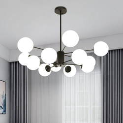 Nordic Living Room Chandelier, Simple, Modern and Elegant, Creative Dining Room and Bedroom Lamp, Personalized Home-Use Internet-Famous Magic Bean Molecular Lamp