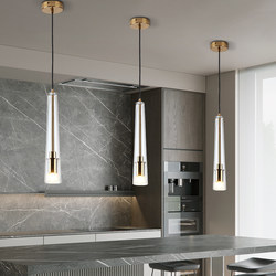 Simple and Luxurious Restaurant Chandelier, Post-Modern Nordic Bar Counter, Wine Cabinet, Bedroom Bedside Single-Head Creative and Personalized Glass Lamp