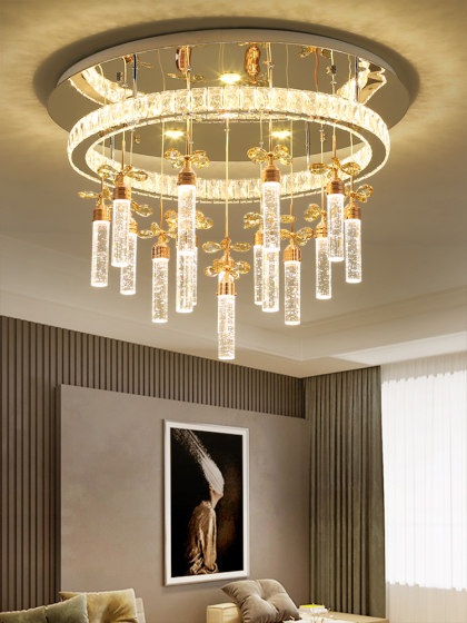 Light Luxury Bubble Crystal Living Room Chandelier, Modern and Simple, Master Bedroom Dining Room Lighting, Room Lamp, New Style, Elegant and Romantic