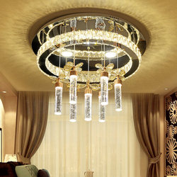 Warm and Romantic Wedding Room Bedroom Ceiling Lamp Princess Bedroom Crystal Lamp Modern Simple Led Round Living Room Lamp