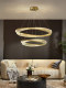 Atmospheric Living Room Chandelier, Light Luxury Style Bedroom Crystal Lamp, Modern Simple Creative Designer Ring Nordic Dining Room Lamp