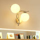 Aisle Corridor Wall Lamp Modern Minimalist Bedroom Bedside Background Wall Lamp Round Glass up and down Stairs Wall Hanging Lamp