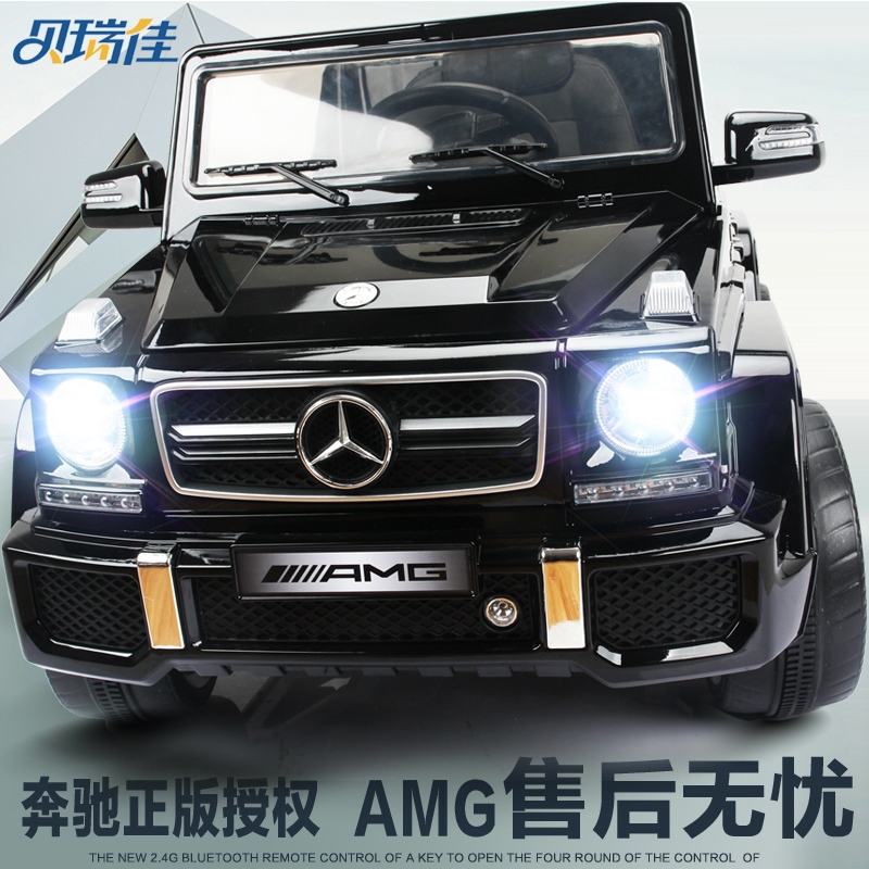 Children's electric car four-wheel Mercedes-Benz off-road stroller can be seated four-drive baby toy battery car with remote control