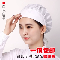 Белая и белая полоса (тканевая шляпа)