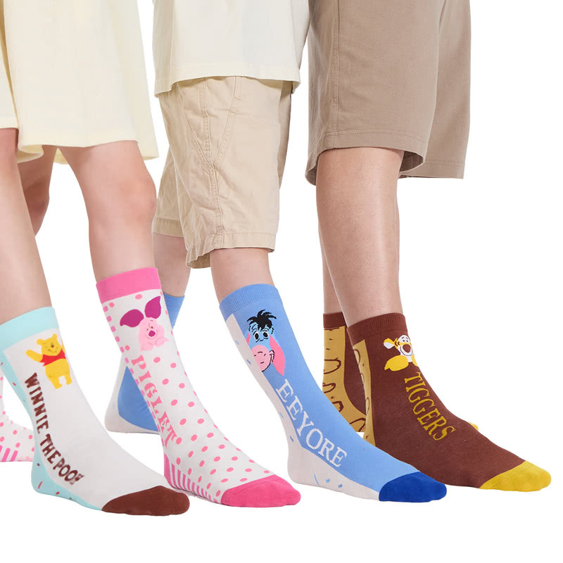 Sam Disney Winnie the Pooh Fun Cotton Socks Gift Box Combed Cotton Men's and Women's Socks Cartoon Socks Gift