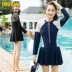 Mike Katie Girls One Piece Skirt Áo tắm Big Boy Mùa hè Cô gái phương Tây Phong cách rỗng áo tắm dài tay - Đồ bơi trẻ em