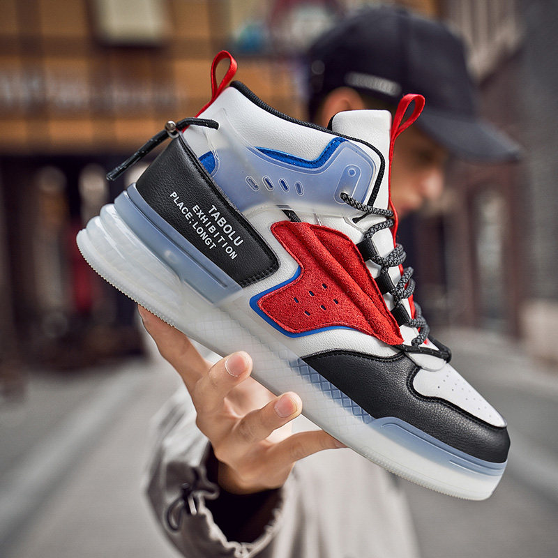 AJ men's shoes high tube Korean version of the tide shoes Air Force One 2021 autumn new basketball sports shoes small white shoes