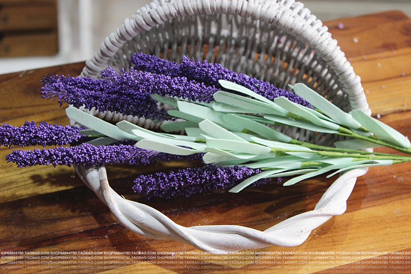 Mô phỏng hoa pe Provence 12 hoa oải hương trang trí hoa chụp đạo cụ 10 - Hoa nhân tạo / Cây / Trái cây hoa hồng giả