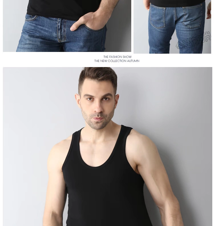 Kích thước lớn vest nam tăng màu mỡ rắn đen trắng 4XL5XL béo trẻ em chất béo cotton mùa hè lỏng cotton thêm lớn