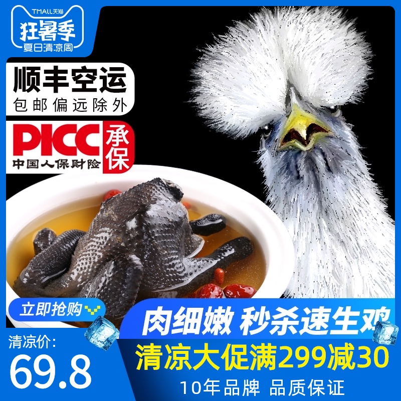 Chinese famous black-bone chicken Jiangshan black-bone chicken now kill black-bone chicken stocking soil chicken Farm free-range fresh now kill Shunfeng