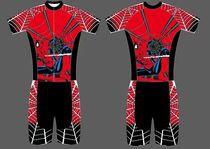 Spider-Man Summer Child Breathable Short Sleeve Conjoined Tight Fit Elastic Short Track Speed Slip Suit Riding race Wheel slipsuit
