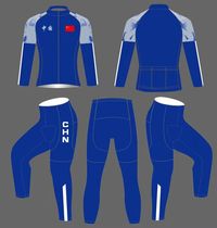 Children Speed Slip Suit Grabbing Suede China Blue Competition Sportswear Training Suit Riding Suit Professional Skating Clothing Wheel Slip Suit