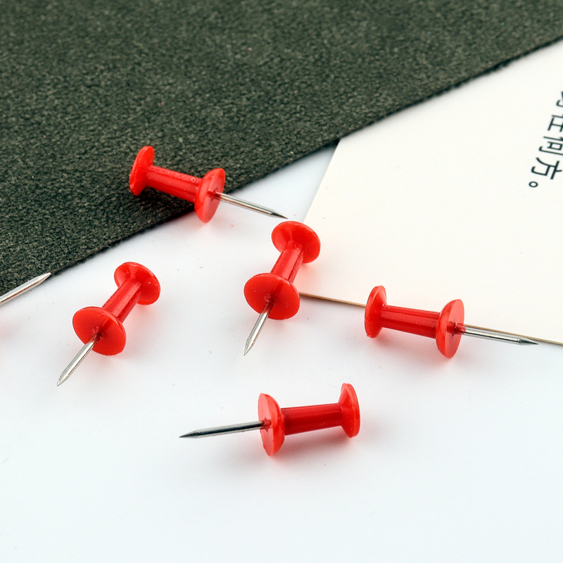 100 Red Push Pins, Art Pins, DIY Thumbtacks, Metal Painting Decoration, Large Head Push Pins for Wooden Boards and Photo Walls