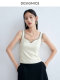 Diseinis Summer New Fashion Knitted Outerwear Vest Layered Short Striped Top Black Camisole for Women