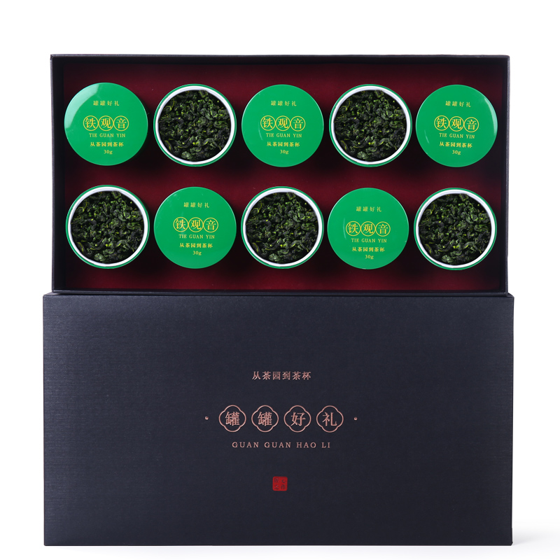 Impression Hall Tea 2022 New Tea Spring Tea Orchid Xiang'an Creek Xianghua Original Tieguanyin 10 Jar Oolong Gift Box Dress