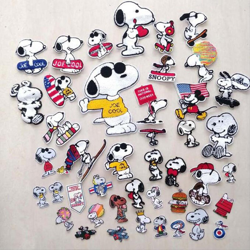 Cartoon Snoopy Towel Embroidery Patch Fabric Patch Clothing Accessories Children's Clothing Decoration Jacket T-Shirt Hat Decoration Patch
