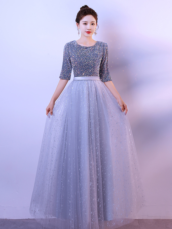 Chorus Performance Dress Women's Long Dress New Style Host Student Coming-Of-Age Ceremony Art Exam Piano Performance Banquet Evening Dress