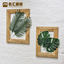 Childrens clothing shop Upper wall hanging shop window decoration Accessories Flower Shelf Mural Solid Wood Frame Flower Arrangement Womens Clothing Store