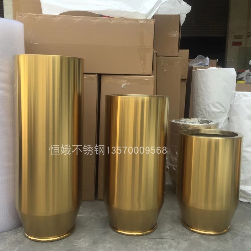 Deposit custom stainless steel flowerpot deposit metal vase floor vase custom various styles and sizes
