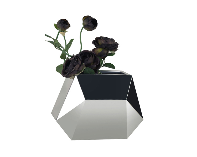 Stainless steel vase Flower pot Metal flower pot Rose gold flower pot Countertop flower arrangement Electroplating color
