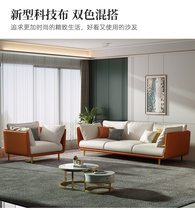 Tech Cloth Sofa Small Family Style Living Room Modern Minimalist Style Light Extravagant Internet Red trio Place rental Buyi sofa