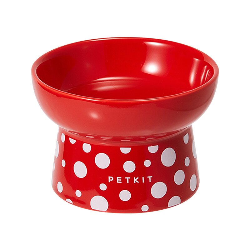 Small Pep Cat Bowl ceramic protection Cervical Cat Food Basin Kitty Bowl of Pets Pitched Bowl High Foot Cat Food Bowl Water Bowl Dog Bowl