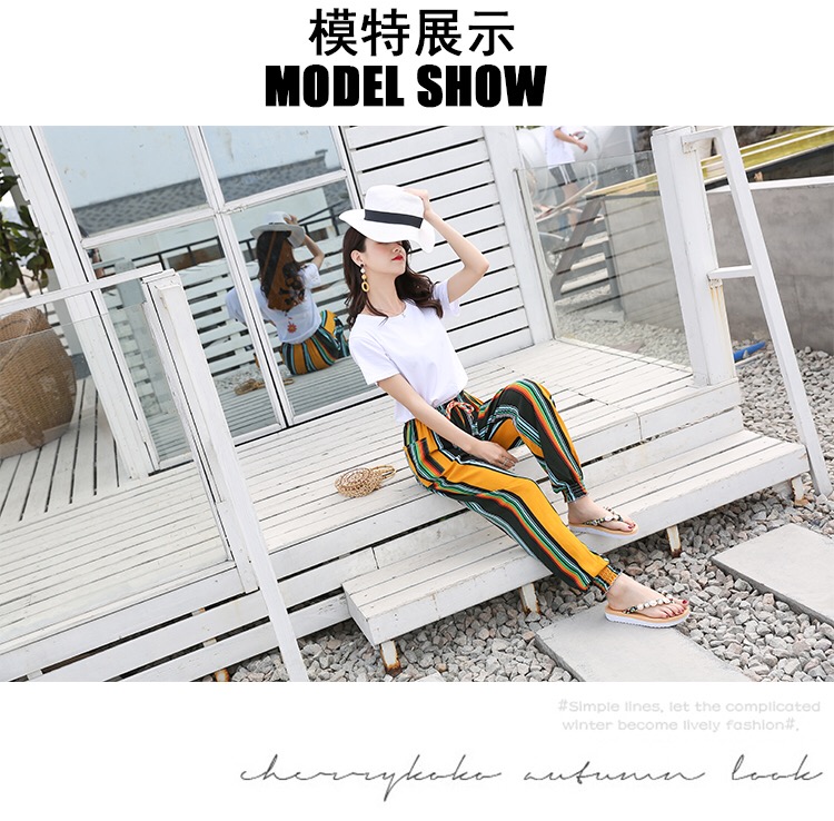 Mùa hè của phụ nữ quần cotton cotton quần harem lụa phần mỏng đàn hồi eo kích thước lớn chất béo mm cotton quần âu quần quần tây nữ lưng cao
