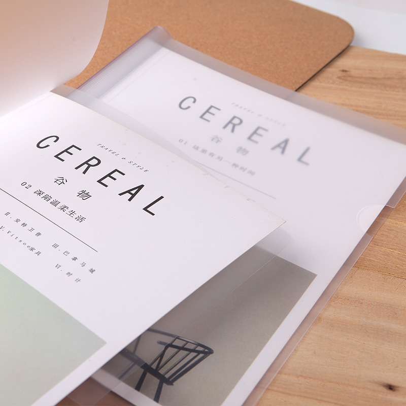 Minimalist frosted transparent suction lever clip a4 draw bar folder Waterproof thickness plus hard cover seal leather book leather book leather book coat large capacity information report clip thickened student with exam paper add volume