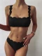 Bộ đồ bơi 6 màu AliExpress Amazon cắt hoa sexy bikini nữ rắn màu đồ bơi bán chạy - Bikinis