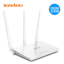 New bare metal Tengda F3 300m three antenna wireless router with power supply network cable