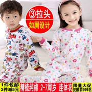 2-3-4-5-6 tuổi cotton cỡ lớn trẻ nhỏ trẻ em đồ ngủ liền nhau nam nữ áo choàng mùa xuân và áo choàng romper