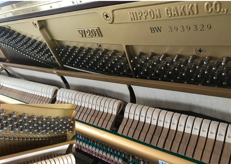 Nhật Bản nhập khẩu Yamaha Yamaha W201BW gỗ hạt gạo mờ sử dụng đàn piano cũ - dương cầm roland fp 30