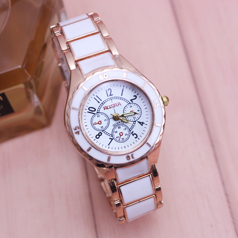 Fashion casual women's anti-ceramic quartz watch Korean version of fresh female student watch trend waterproof couple watch