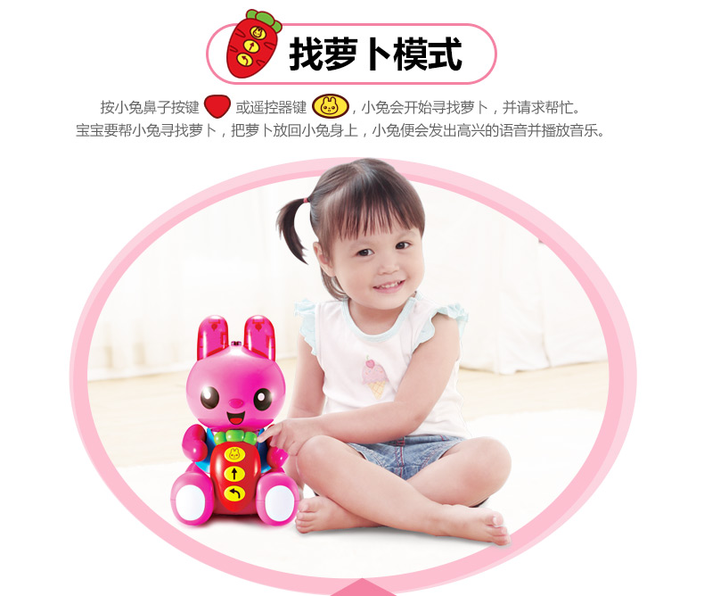 Auby OBrien Bunny 463421 Aube Trẻ em Điều khiển từ xa Em bé Học sớm Đồ chơi thông minh Kai robot đối thoại cho bé