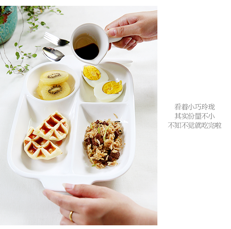 Đĩa gốm, đĩa, đĩa ăn sáng hộ gia đình, nhà hàng, ba lưới, bát ăn sáng, bộ đồ ăn trẻ em, bộ đồ ăn - Đồ ăn tối đĩa giấy