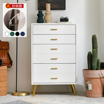 Nordic Solid Wood 45 Bucket Cabinet Containing Cabinet Light Lavish Living Room Bedroom Home Lockers Brief Modern Side Cabinet Bed Tail