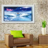 Cross -STITCH 12 -HYEAR -SOLD SHOP, полный бриллиантов, Cross Stitch Green Flying 5D -версия душераздирающего лебеденного лунного любовника.