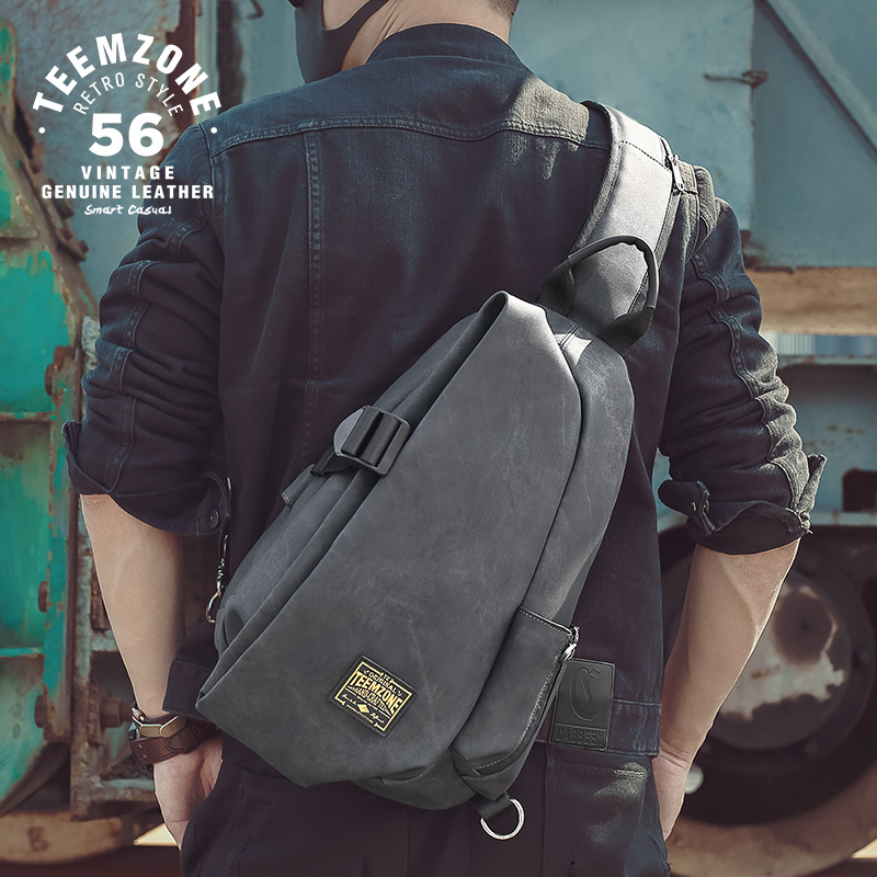 Single Shoulder Bag Men Skew Satchel Boomer Chest Bag Men's Bag 2020 New Tide Front Casual Little Scapegoat Fashion Men's Bag