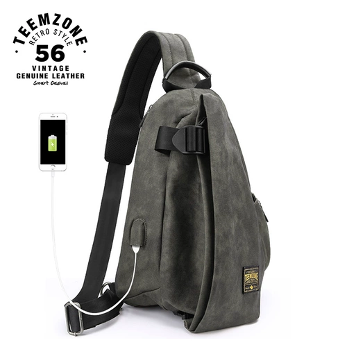 Сумка через плечо, сумка на одно плечо, мужская нагрудная сумка, трендовый универсальный тканевый рюкзак для отдыха